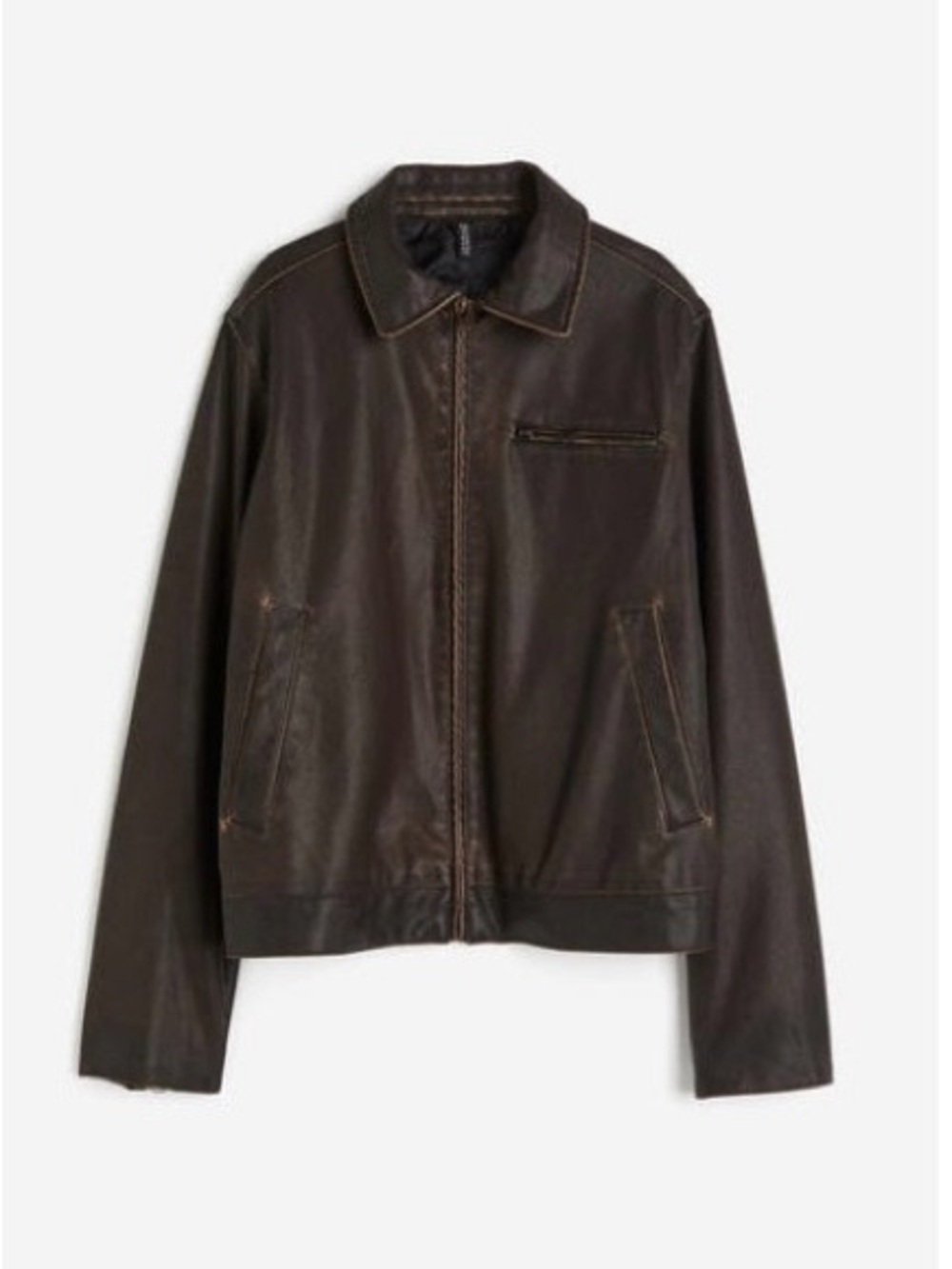 H&M Coated Jacket Dark Brown Size 4x NWT